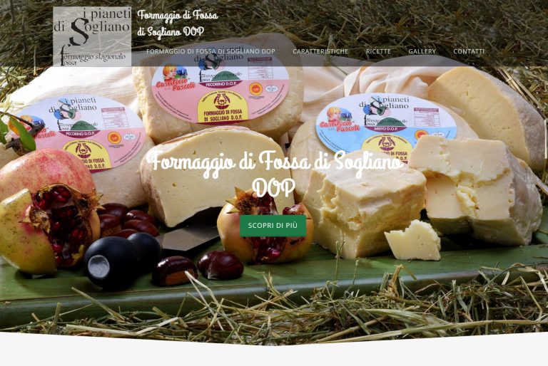 Sito web Formaggio di Fossa di Sogliano DOP - vista desktop