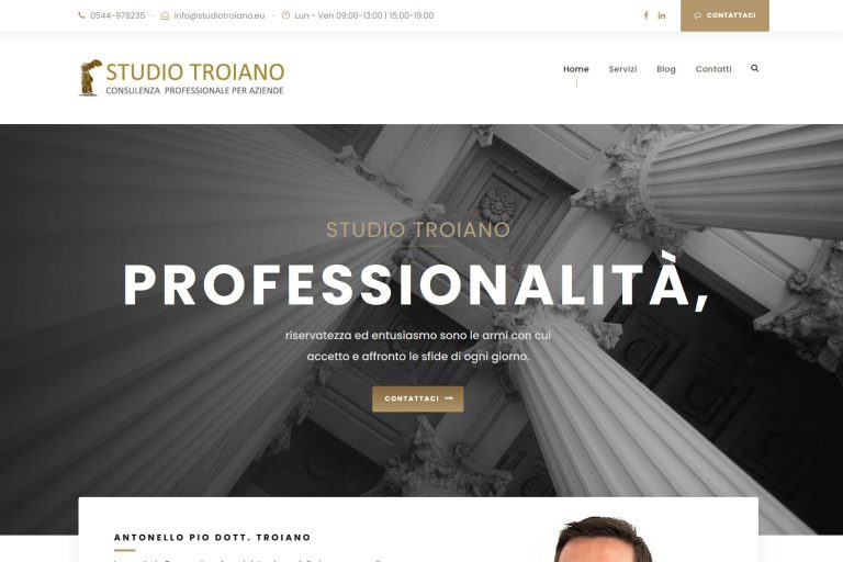 Sito web Studio Troiano Commercialisti - vista desktop