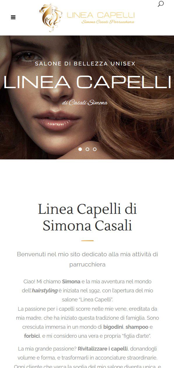 Sito web Linea Capelli a Santarcangelo di Romagna (RN) - vista mobile