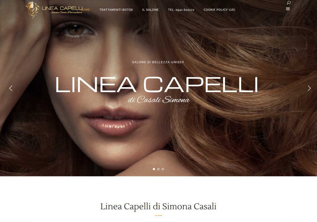 Sito web Linea Capelli a Santarcangelo di Romagna (RN) - vista desktop