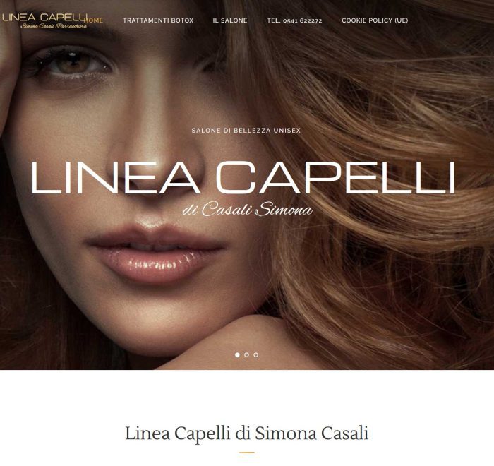 Sito web Linea Capelli a Santarcangelo di Romagna (RN) - vista desktop