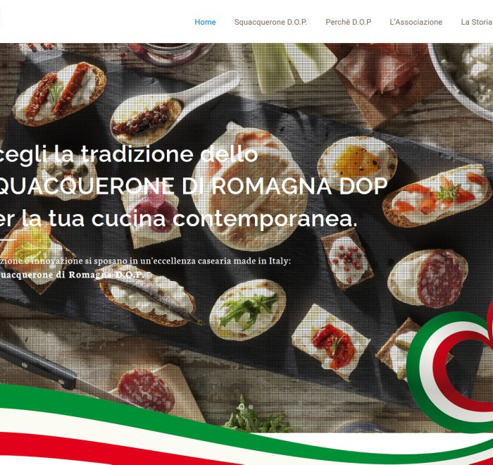 Sito web Associazione Squacquerone di Romagna DOP - vista desktop