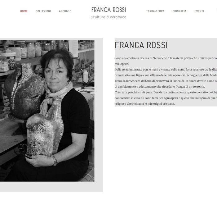 Sito web Franca Rossi Ceramica a Cesena (FC) - vista desktop