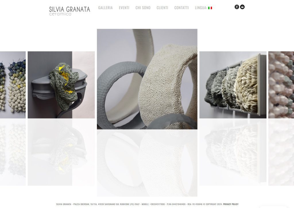 Sito web Silvia Granata - vista desktop