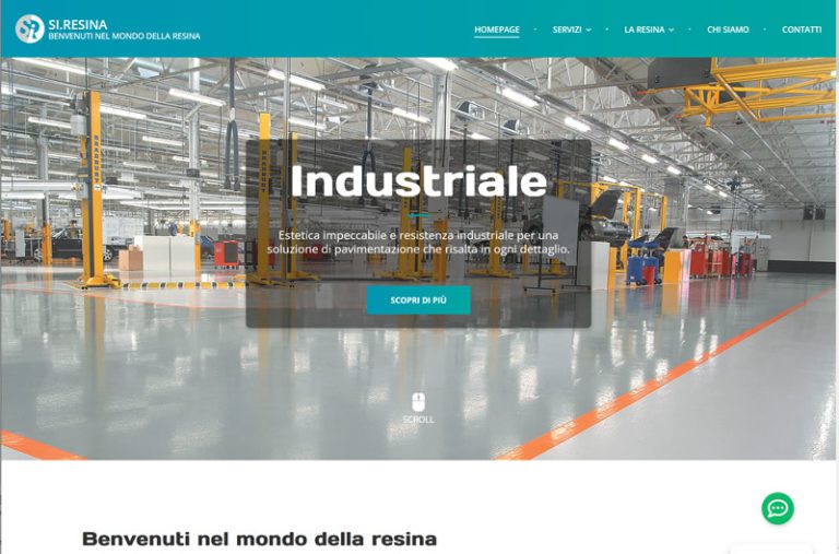 Sito web SI Resina - vista desktop